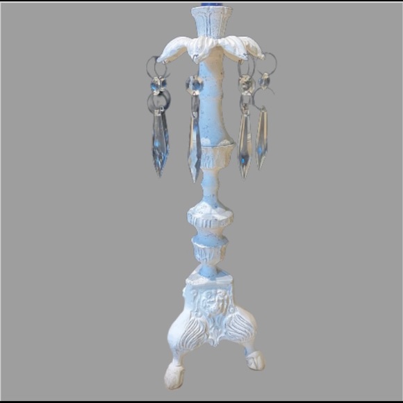 Iron with Hanging Crystals Candleholder - Picture 4 of 5